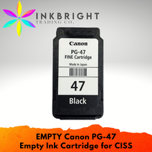 Load image into Gallery viewer, Canon "EMPTY" PG 47 Ink Cartridge