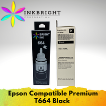 Load image into Gallery viewer, InkBright 664 Set Black Cyan Yellow Magenta Epson Compatible (T664) - FOR PRINTER L210 L100 L120 L220 L130 L1300 L555 L382 L360