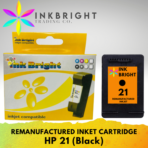 InkBright 21 Black Ink Cartridge (21b 21)