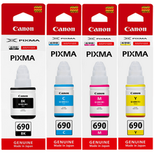 Load image into Gallery viewer, Original Canon GI 790 Ink Black Cyan Yellow Magenta SET - For Gseries Printer G1000 G1010 G2010 G2000 to G4000 (GI790 GI-790)