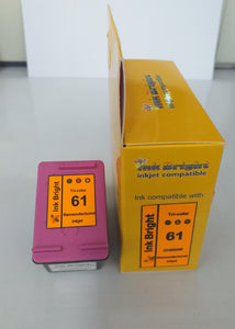 InkBright 61 Tri-Color Ink Cartridge (HP61 HP 61C)