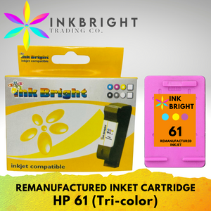 InkBright 61 Tri-Color Ink Cartridge (HP61 HP 61C)