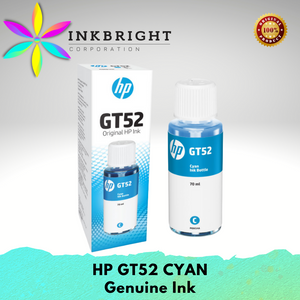 Original HP GT 53 + GT 52 Black Cyan Yellow Magenta Set (HPGT52 HPGT53 HP GT53 HP GT52) Ink for HP 515, 310, 115 Ink Tank Printers