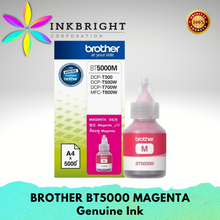 Load image into Gallery viewer, Original Brother BT5000 Ink Magenta (BT5000M) - FOR PRINTER DCP T310 T510W T710W MFC-T810W MFC-T910W