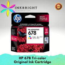 Load image into Gallery viewer, HP 678 Tri-color ORIGINAL Ink Cartridge (678C HP678C)