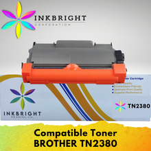 Load image into Gallery viewer, InkBright TN 2380 Brother Toner Compatible - For Printer DCP-L2540DW L2386DW 2351DW 2385DW 2376DW 2375DW (TN-2380 TN2380)