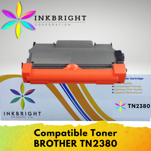 InkBright TN 2380 Brother Toner Compatible - For Printer DCP-L2540DW L2386DW 2351DW 2385DW 2376DW 2375DW (TN-2380 TN2380)