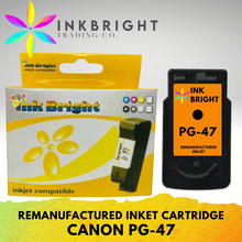 Load image into Gallery viewer, InkBright PG 47 Black Refillable (PG-47 PG47)