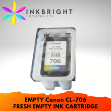 Load image into Gallery viewer, Canon &quot;EMPTY&quot; CL 706 Ink Cartridge