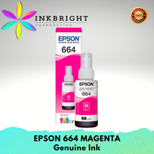 Load image into Gallery viewer, Original Epson Ink 664 Black Cyan Yellow Magenta Set (T664) - FOR PRINTER L210 L100 L120 L220 L130 L1300 L555 L382 L360