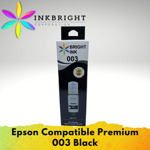 Load image into Gallery viewer, InkBright 003 SET Black Cyan Yellow Magenta Epson Compatible - FOR PRINTER L1110  L3100  L3101 L3110  L3150  L5190 L3250 L3256 L3156 L3210 276