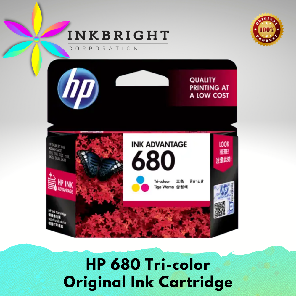HP 680 Tri-color Original Ink Advantage Cartridge (680C HP680C) – Ink ...