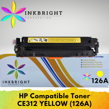 Load image into Gallery viewer, InkBright CE312A Yellow Toner Cartridge (126A)