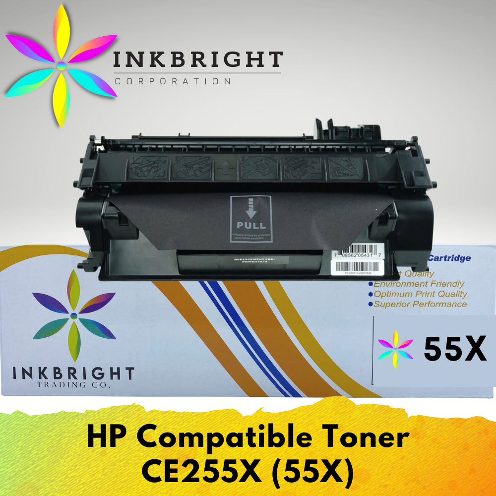 C255 Ink InkBright CE255X Toner Cartridge for Printer MFP M525dn M525f (255x 5 ...
