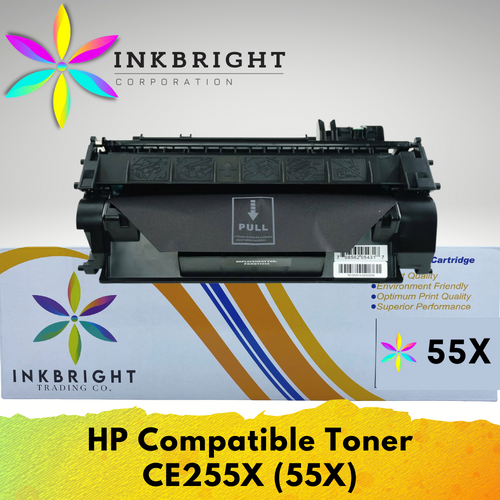 InkBright CE255X Toner Cartridge for Printer MFP M525dn M525f  (255x 55x)