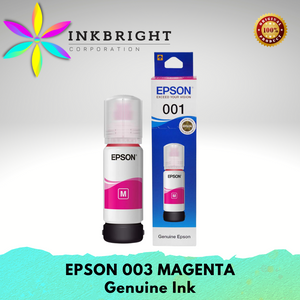 Original Epson Ink 003 Black Cyan Yellow Magenta (SET) - FOR PRINTER L1110  L3100  L3101 L3110  L3150  L5190 L3250 L3256 L3156 L3210 276