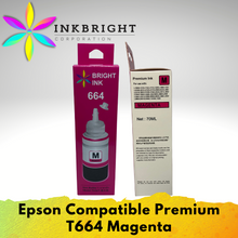 Load image into Gallery viewer, InkBright 664 Set Black Cyan Yellow Magenta Epson Compatible (T664) - FOR PRINTER L210 L100 L120 L220 L130 L1300 L555 L382 L360