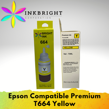 Load image into Gallery viewer, InkBright 664 Set Black Cyan Yellow Magenta Epson Compatible (T664) - FOR PRINTER L210 L100 L120 L220 L130 L1300 L555 L382 L360