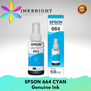 Original Epson Ink 664 Black Cyan Yellow Magenta Set (T664) - FOR PRINTER L210 L100 L120 L220 L130 L1300 L555 L382 L360