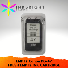 Load image into Gallery viewer, Canon &quot;EMPTY&quot; PG 47 Ink Cartridge