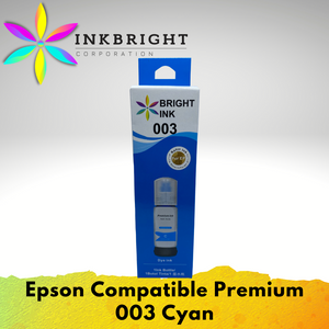 InkBright 003 SET Black Cyan Yellow Magenta Epson Compatible - FOR PRINTER L1110  L3100  L3101 L3110  L3150  L5190 L3250 L3256 L3156 L3210 276