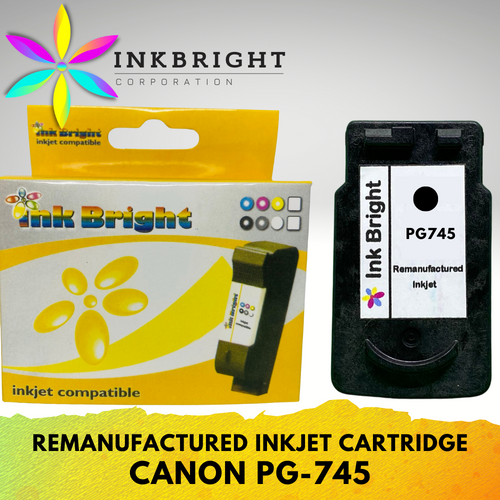 InkBright PG 745 Black Ink Refillable (PG-745 PG745)