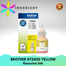 Load image into Gallery viewer, Original Brother BT5000 Ink Yellow (BT5000Y) - FOR PRINTER DCP T310 T510W T710W MFC-T810W MFC-T910W