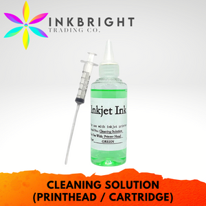 InkBright Cleaning Solution for Inkjet Printer 100ML ( FREE SYRINGE )