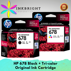 HP 678 Black ORIGINAL Ink Cartridge (678B HP678B)