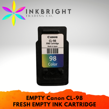 Load image into Gallery viewer, Canon &quot;EMPTY&quot; CL 98 Ink Cartridge