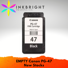 Load image into Gallery viewer, Canon &quot;EMPTY&quot; PG 47 Ink Cartridge